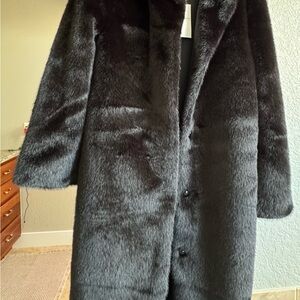 Abercrombie & Fitch Faux Fur Black Jacket